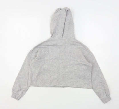 H&M Girls Grey  Cotton Pullover Hoodie Size 11-12 Years
