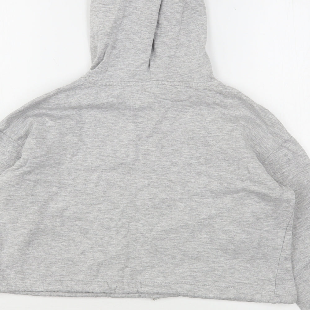 H&M Girls Grey  Cotton Pullover Hoodie Size 11-12 Years