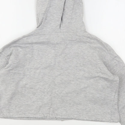 H&M Girls Grey  Cotton Pullover Hoodie Size 11-12 Years