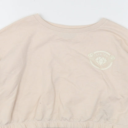 George Girls Pink  Polyester Pullover Sweatshirt Size 10-11 Years