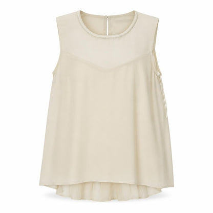 Womens UK Size 8 Oasis Beige Basic Blouse