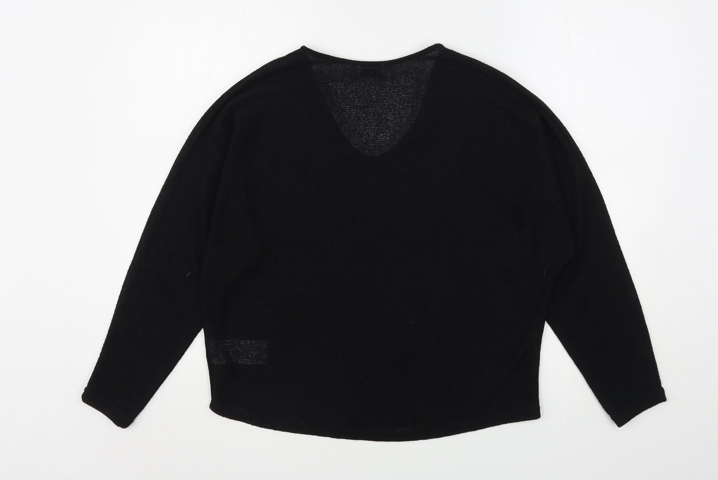 b.young Womens Black V-Neck  Viscose Pullover Jumper Size M