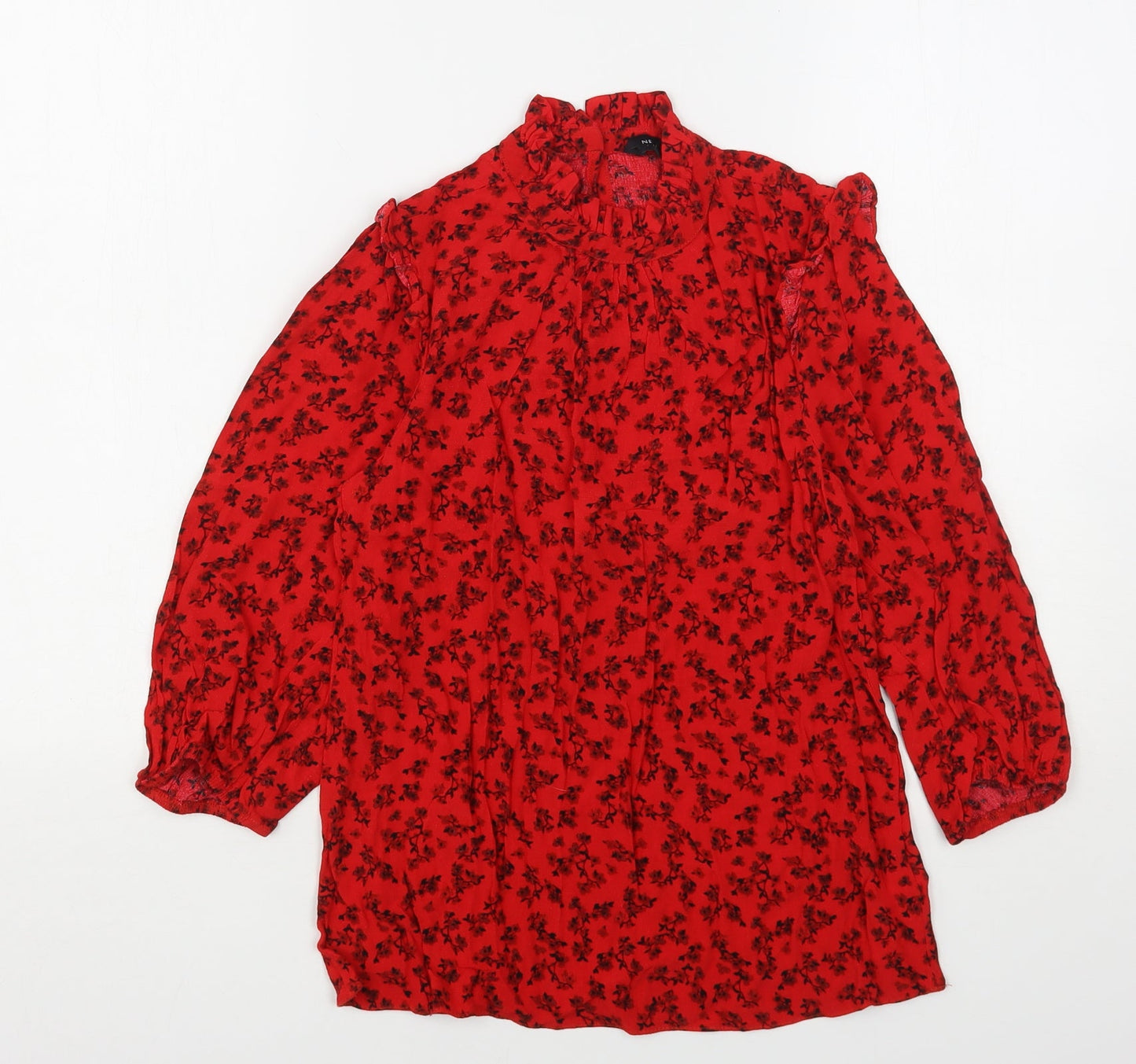 Womens UK Size 6 New Look Red Basic Blouse