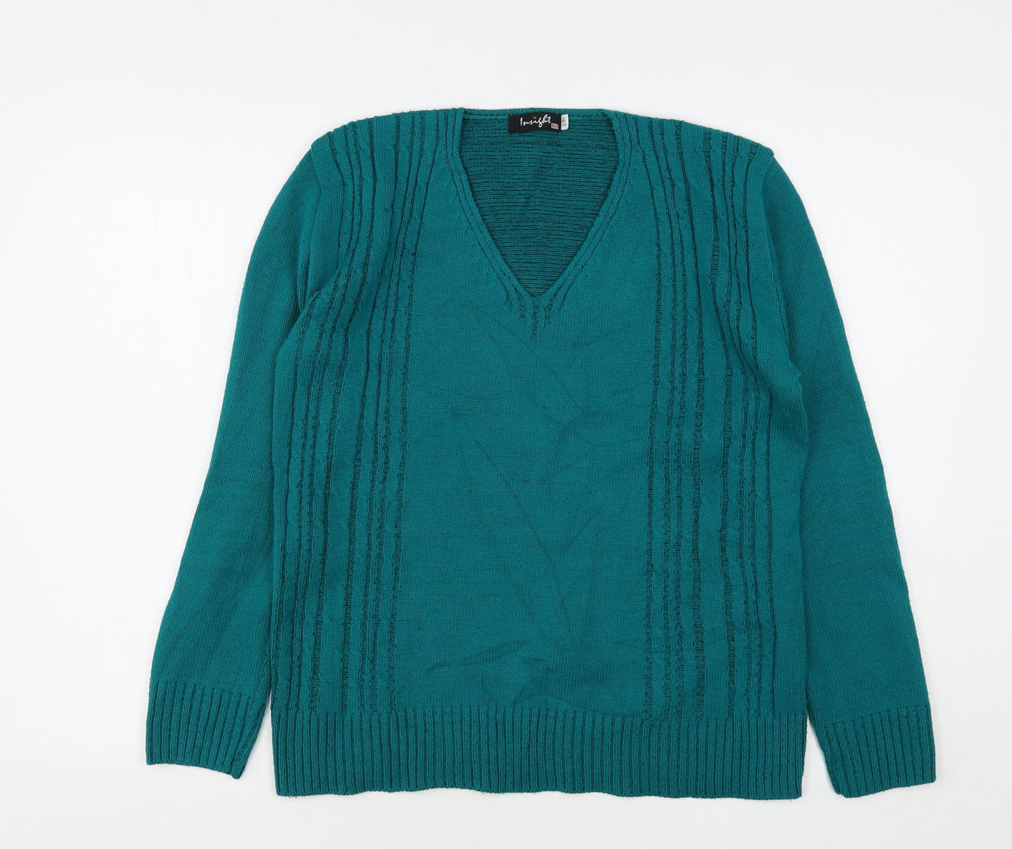 Womens UK Size S Insight Green Pullover Jumper