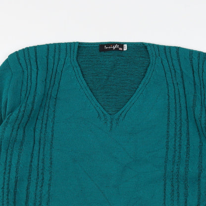 Womens UK Size S Insight Green Pullover Jumper