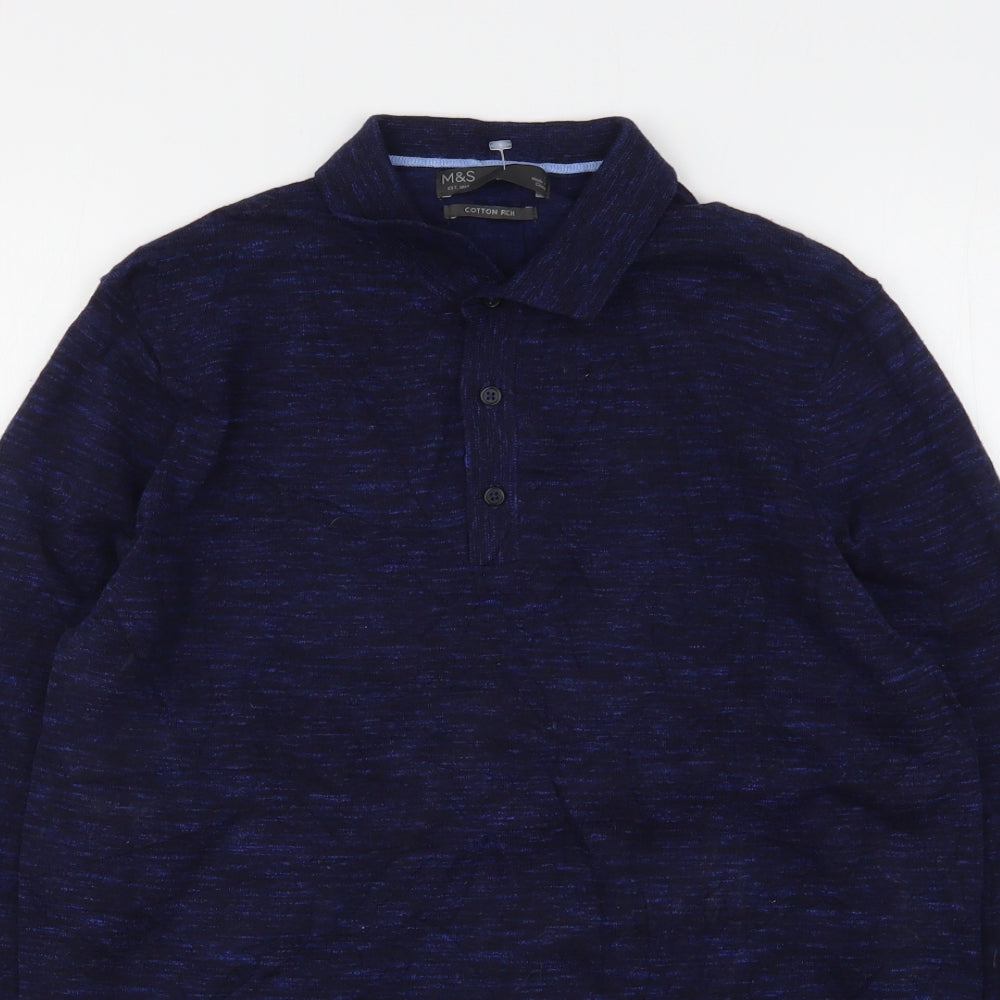 Womens UK Size S Marks and Spencer Blue Pullover Jumper