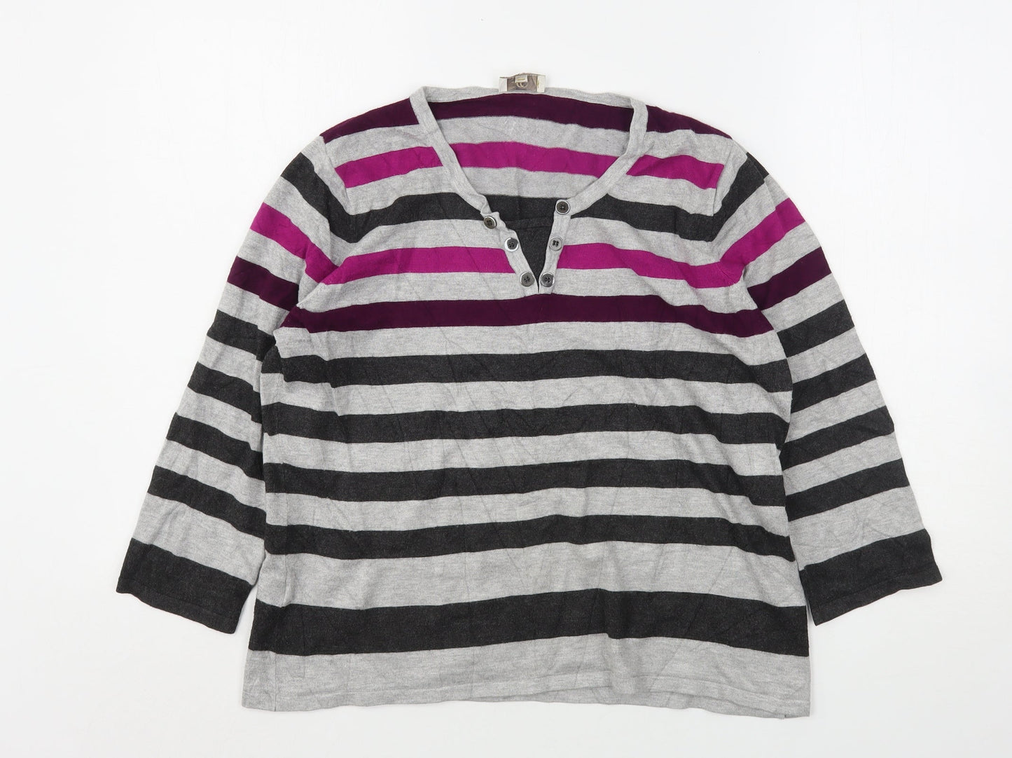 Womens UK Size L CC Multicoloured Pullover Jumper