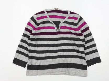 Womens UK Size L CC Multicoloured Pullover Jumper