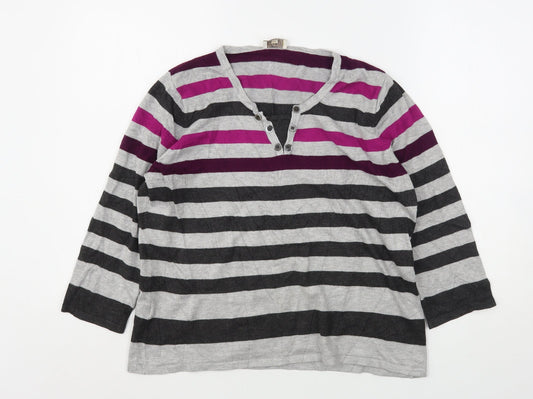 Womens UK Size L CC Multicoloured Pullover Jumper