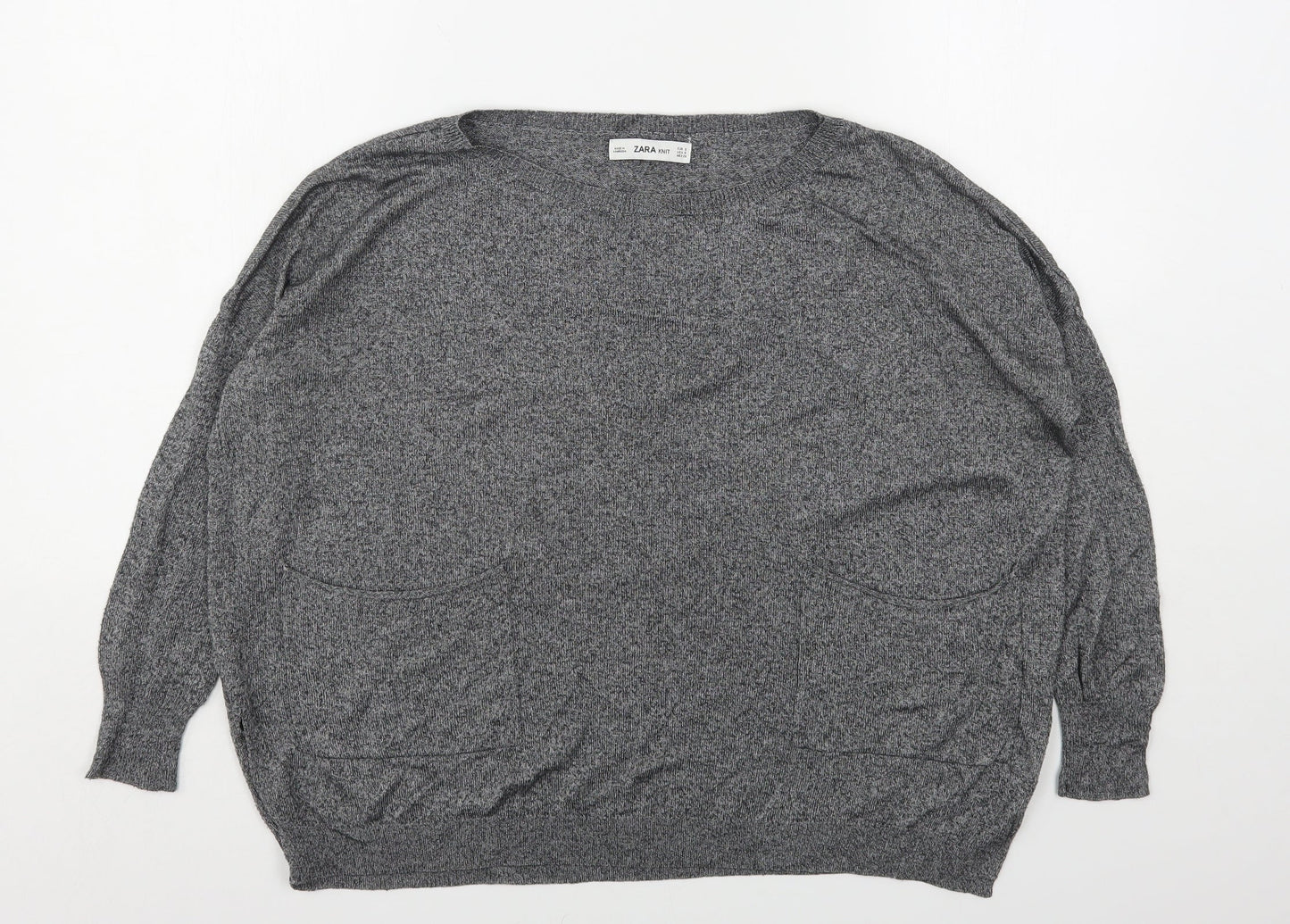 Womens UK Size M Zara Grey Pullover Jumper