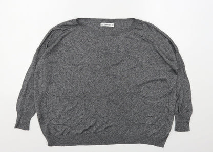 Womens UK Size M Zara Grey Pullover Jumper
