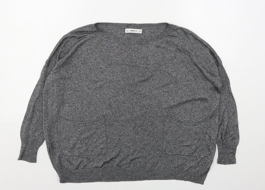Womens UK Size M Zara Grey Pullover Jumper