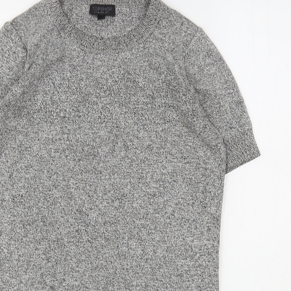 Womens UK Size 8 Topshop Grey Pullover Jumper
