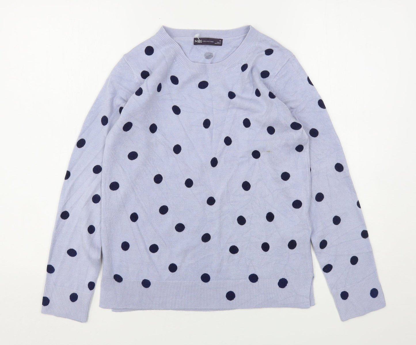 Womens UK Size 10 Marks and Spencer Blue Pullover Jumper