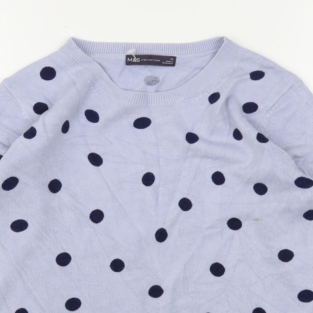Womens UK Size 10 Marks and Spencer Blue Pullover Jumper