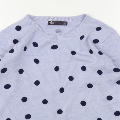Womens UK Size 10 Marks and Spencer Blue Pullover Jumper