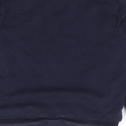 George Boys Blue Crew Neck  Cotton Pullover Jumper Size 5-6 Years  Pullover