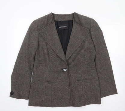 Womens UK Size M Artigiano Grey Jacket