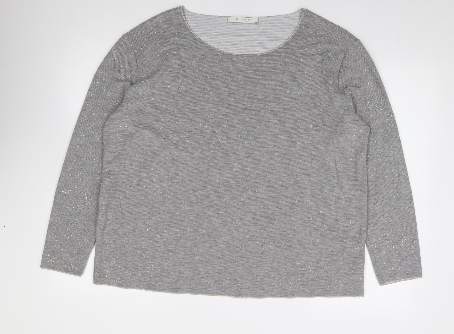 Womens UK Size 18 monari Grey Jersey T-Shirt