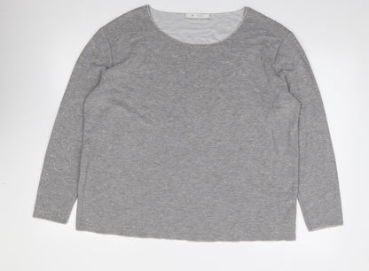 Womens UK Size 18 monari Grey Jersey T-Shirt