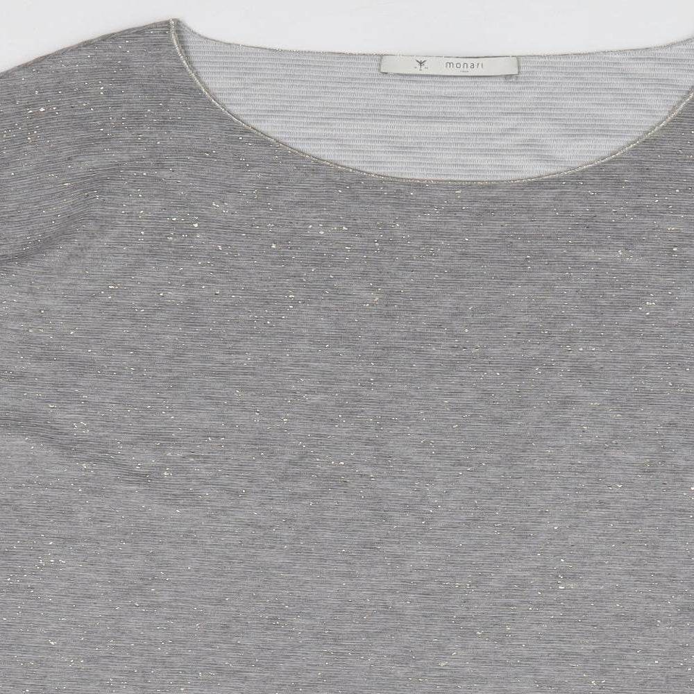 Womens UK Size 18 monari Grey Jersey T-Shirt