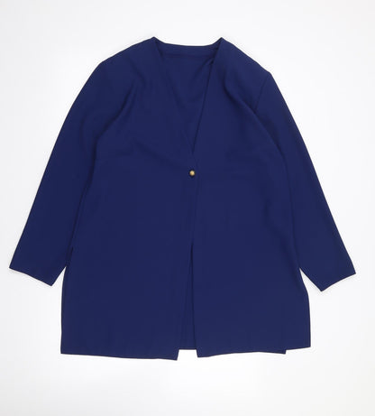 Carmelle Womens Blue   Jacket Blazer Size 14  Button