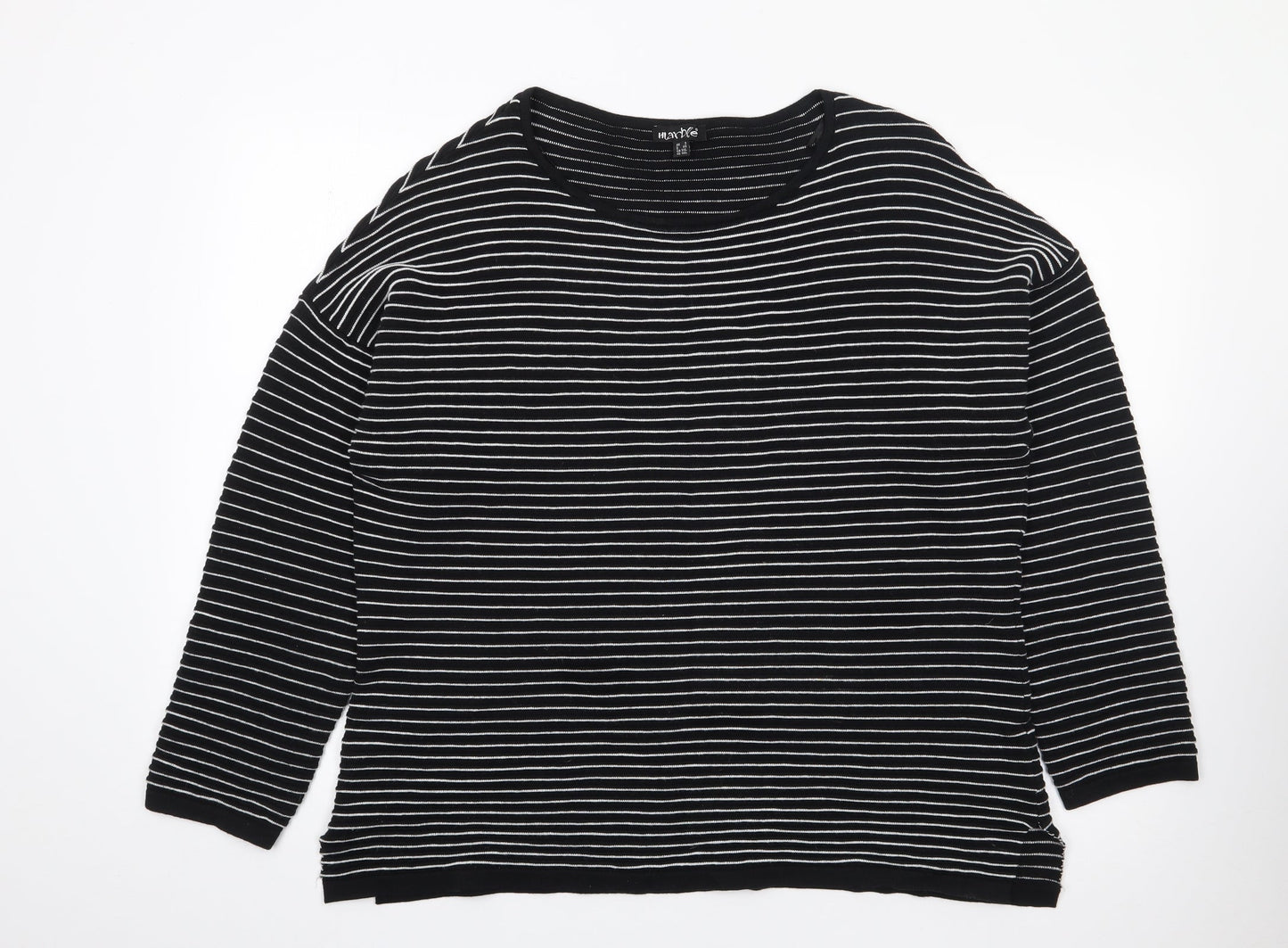 Womens UK Size 18 Marble Black Pullover Jumper