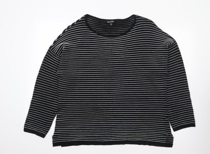 Womens UK Size 18 Marble Black Pullover Jumper