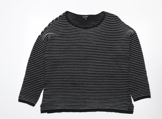 Womens UK Size 18 Marble Black Pullover Jumper