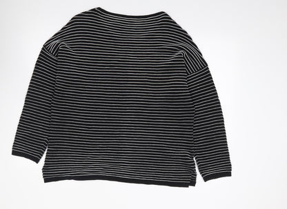 Womens UK Size 18 Marble Black Pullover Jumper