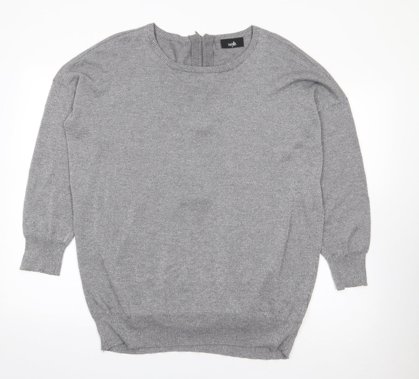Womens UK Size M Wallis Grey Pullover Jumper