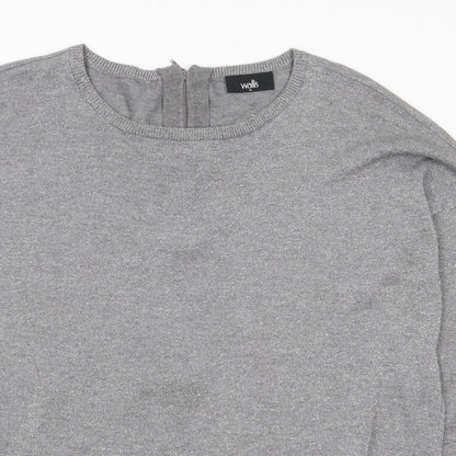 Womens UK Size M Wallis Grey Pullover Jumper