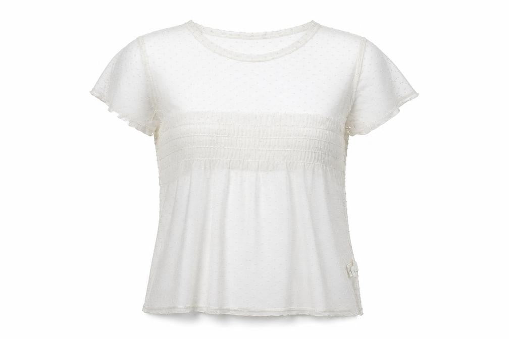 Womens UK Size M Primark Ivory Jersey Blouse