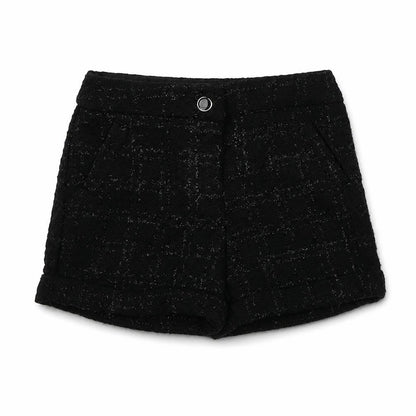 F&F Girls Black  Polyester Cut-Off Shorts Size 8-9 Years  Regular