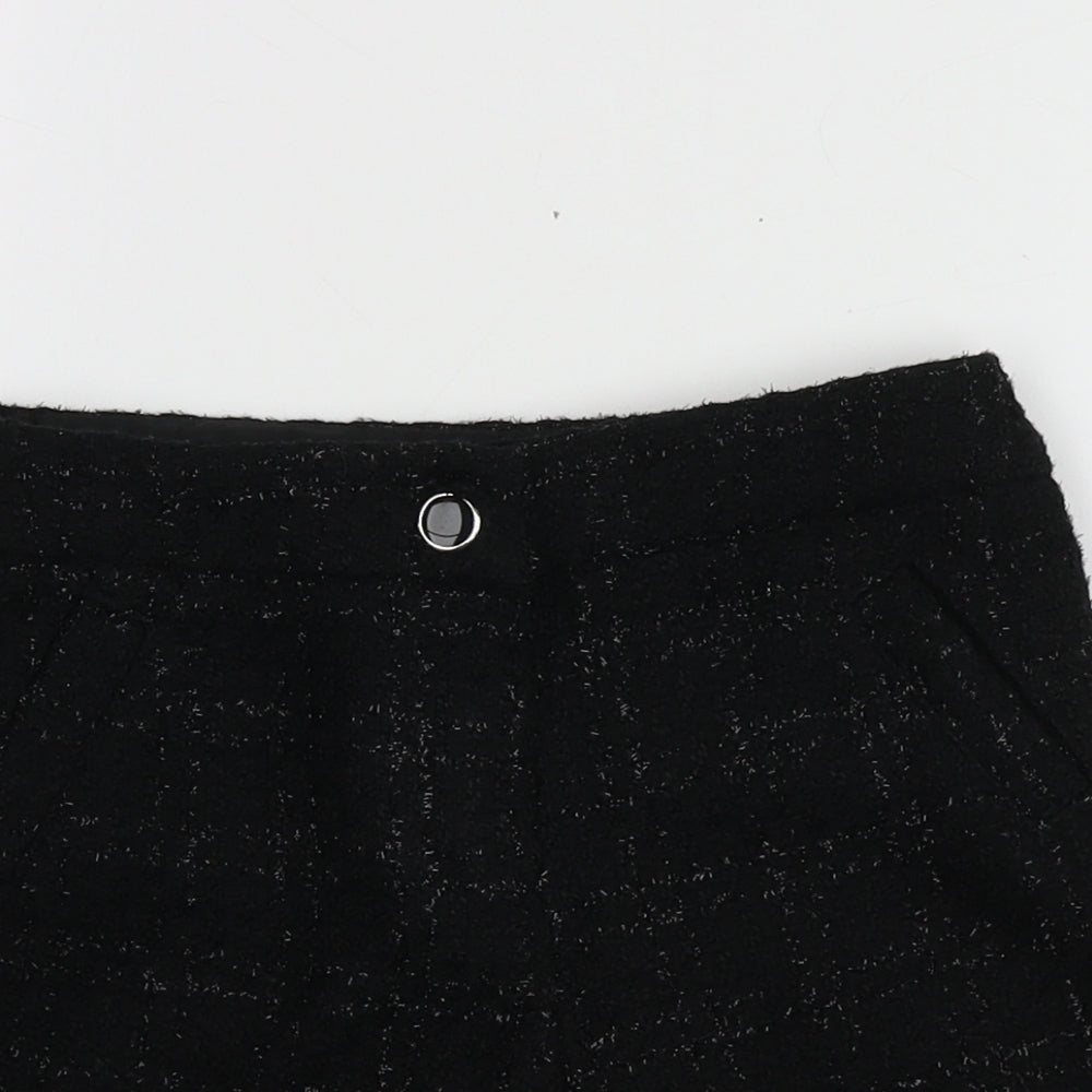 F&F Girls Black  Polyester Cut-Off Shorts Size 8-9 Years  Regular