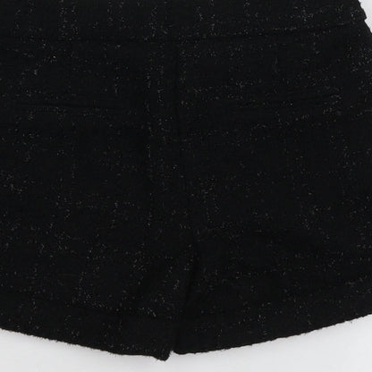 F&F Girls Black  Polyester Cut-Off Shorts Size 8-9 Years  Regular