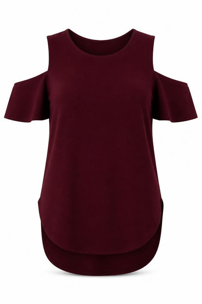 Womens UK Size 10 AX Red Basic T-Shirt