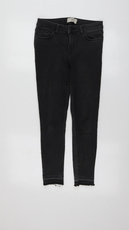 New Look Womens Black  Cotton Skinny Jeans Size 8 L24 in Regular