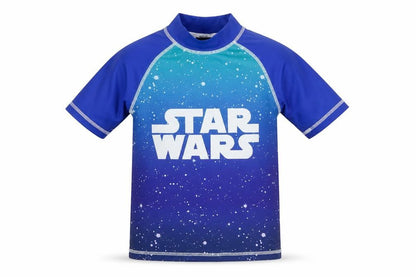 Star Wars Boys Blue Geometric Polyester Basic T-Shirt Size 5 Years Round Neck