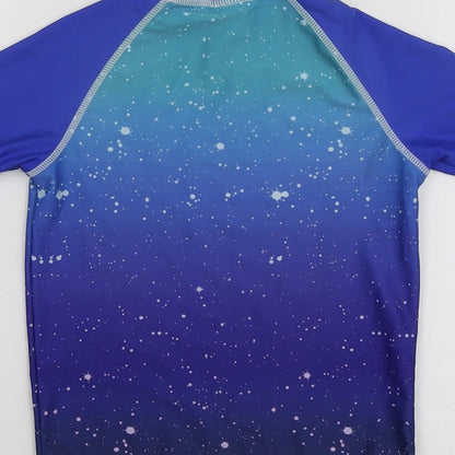 Star Wars Boys Blue Geometric Polyester Basic T-Shirt Size 5 Years Round Neck