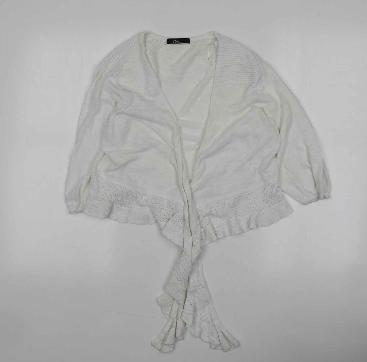 Womens UK Size L BM White Shrug Jumper