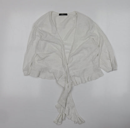 Womens UK Size L BM White Shrug Jumper