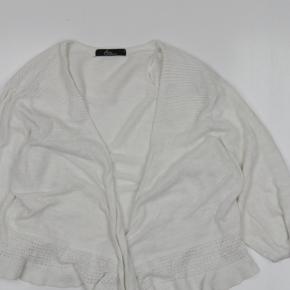 Womens UK Size L BM White Shrug Jumper
