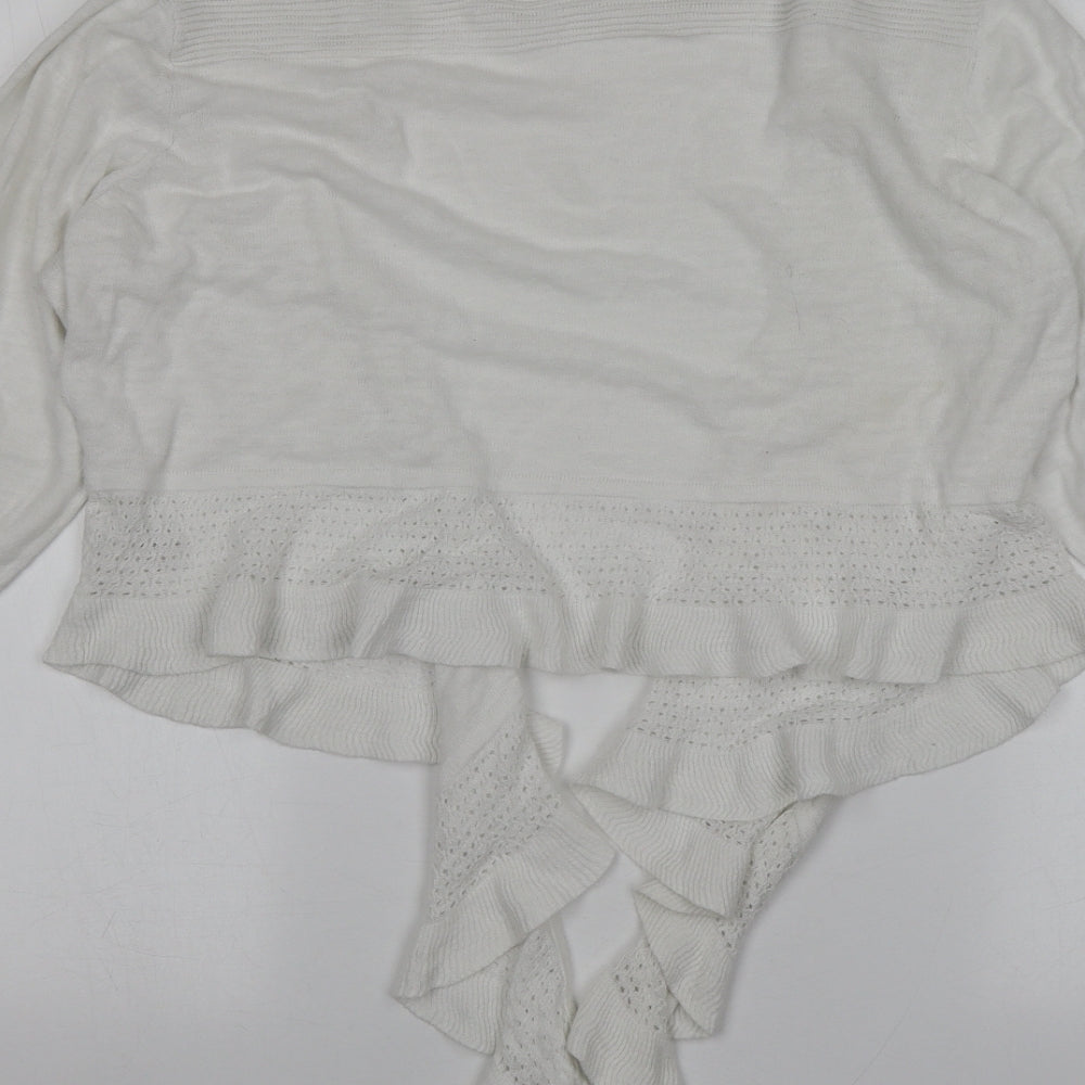 Womens UK Size L BM White Shrug Jumper