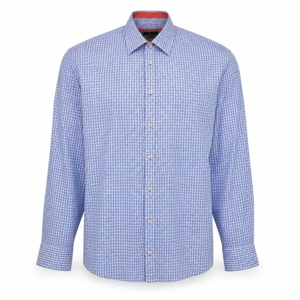 Mens UK Size 44 Venti Blue  Button-Up Long Sleeve Casual Shirt