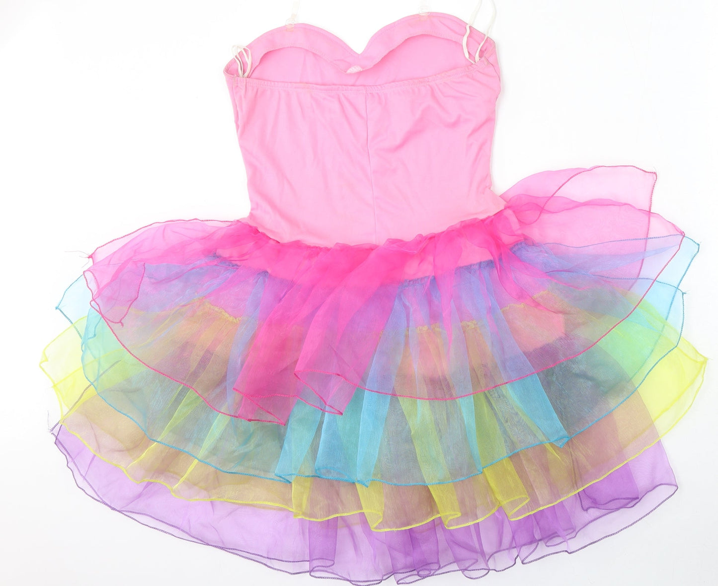Smiffys Girls Pink  Polyester Skater Dress  Size S  Round Neck