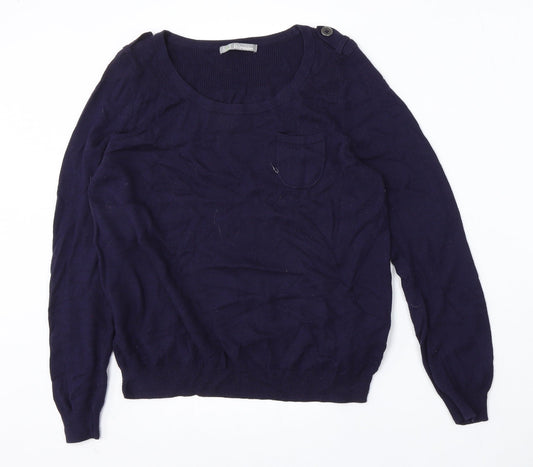 Womens UK Size 14 Marks and Spencer Blue Pullover Jumper