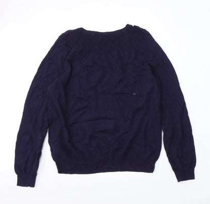 Womens UK Size 14 Marks and Spencer Blue Pullover Jumper