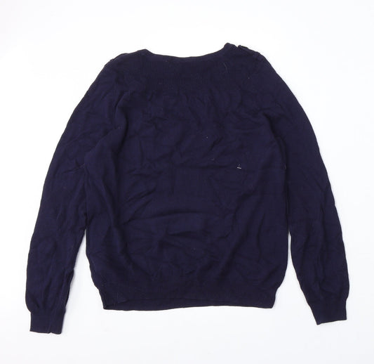Womens UK Size 14 Marks and Spencer Blue Pullover Jumper
