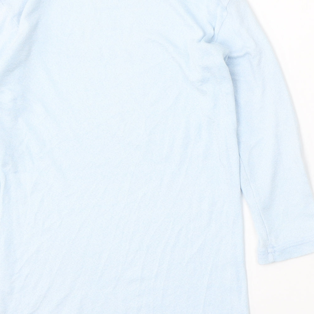 Michael Stars Womens Blue Round Neck  Cotton Pullover Jumper Size S